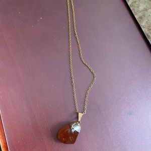 Carnelian crystal necklace